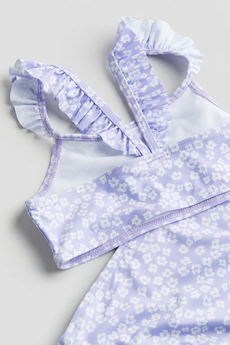 Ruffle-trimmed Bikini - Lilac/floral - Kids | H&M US | H&M (US + CA)
