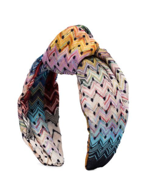knotted crochet-knit headband | Farfetch (US)