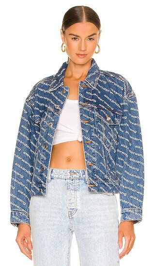 Game Jacket in Deep Blue & White | Revolve Clothing (Global)