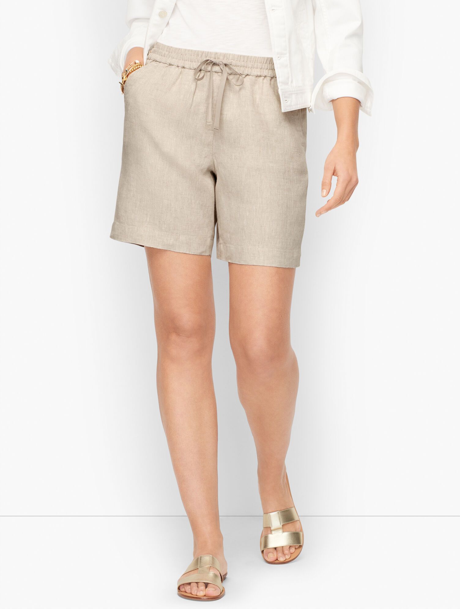 Linen Pull-On Shorts | Talbots