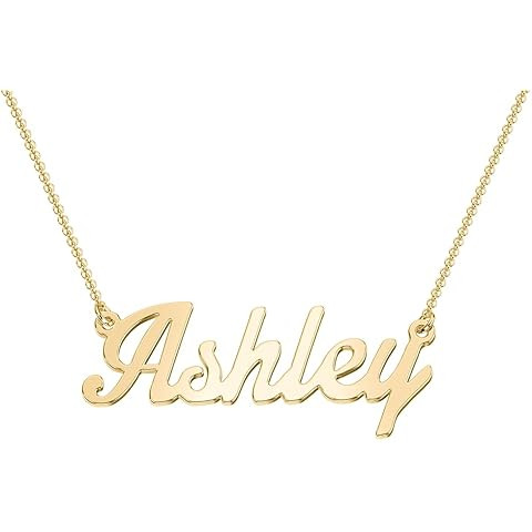 TinyName Custom Name Necklace Personalized 18K Gold Plated Nameplate Customized Jewelry Gift for ... | Amazon (US)