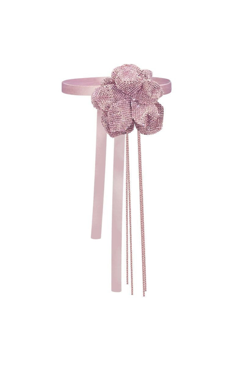 BLOSSOM PINK CRYSTAL FLOWER CHOKER | NuŽ Studio | CULT MIA | CULT MIA UK LTD