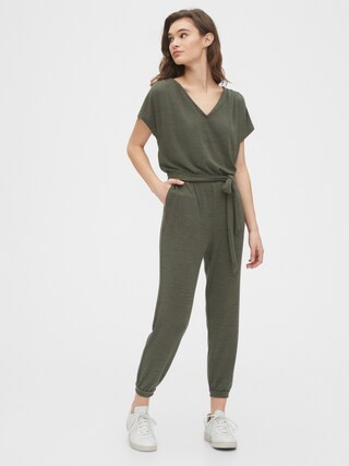 Softspun V-Neck Jumpsuit | Gap (US)