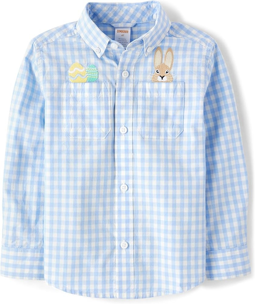 Gymboree Boys' and Toddler Long Sleeve Button Up Shirts | Amazon (US)