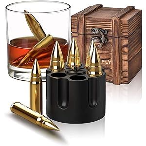 Gifts for Men Dad, Christmas Stocking Stuffers, Metal Whiskey Stones, Unique Birthday Ideas for Him  | Amazon (US)