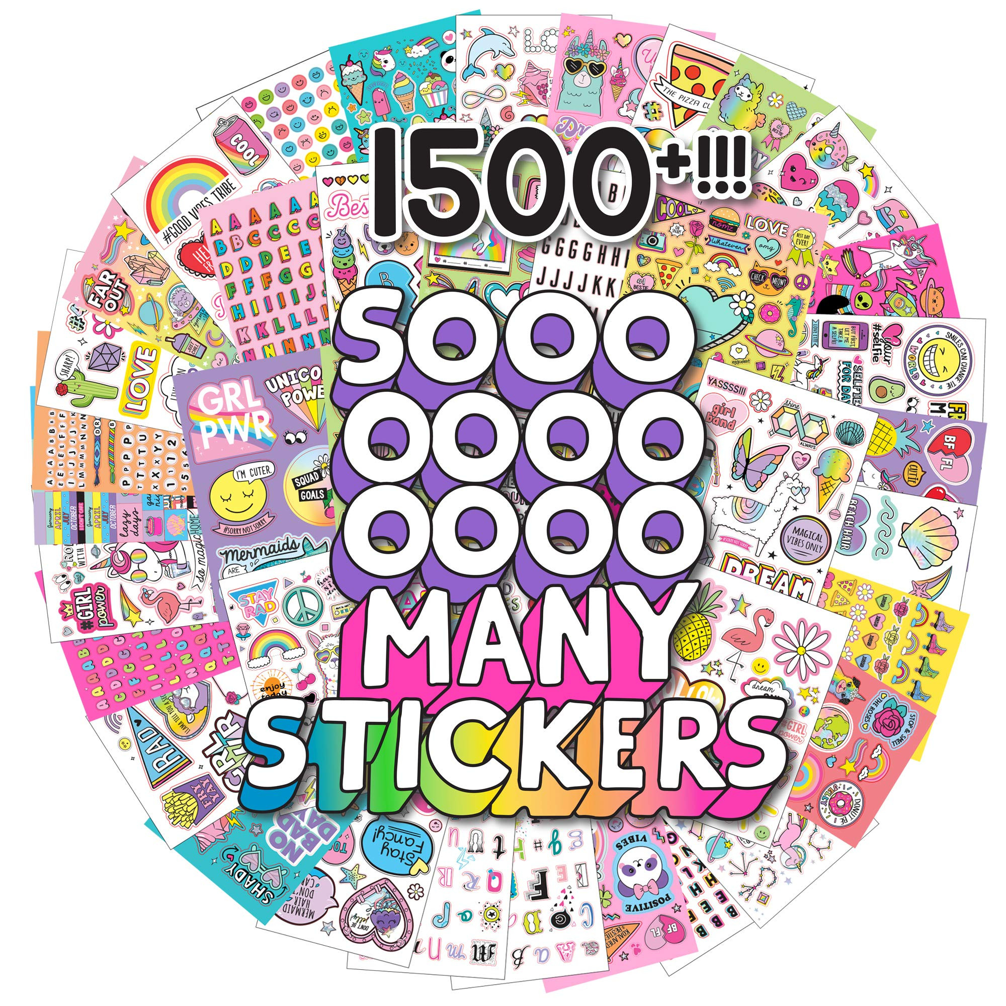 Just My Style® 1500 Sticker Book by Horizon Group USA, Fun Craft Stickers, Cute Gifts for Girls ... | Amazon (US)
