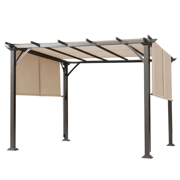 10 Ft. W x 10 Ft. D Metal Pergola with Canopy | Wayfair North America