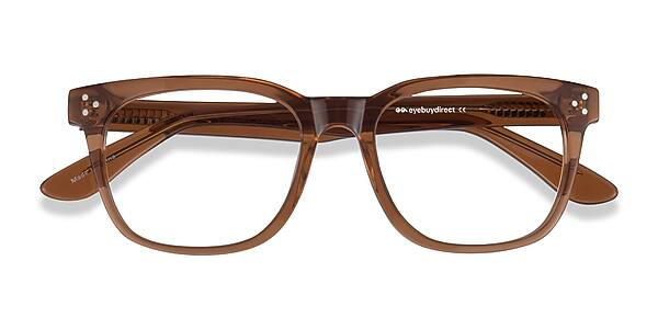Adriatic Square Clear Brown Full Rim Eyeglasses | EyeBuyDirect | EyeBuyDirect.com