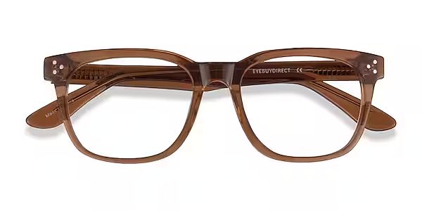 Adriatic Square Clear Brown Full Rim Eyeglasses | EyeBuyDirect | EyeBuyDirect.com