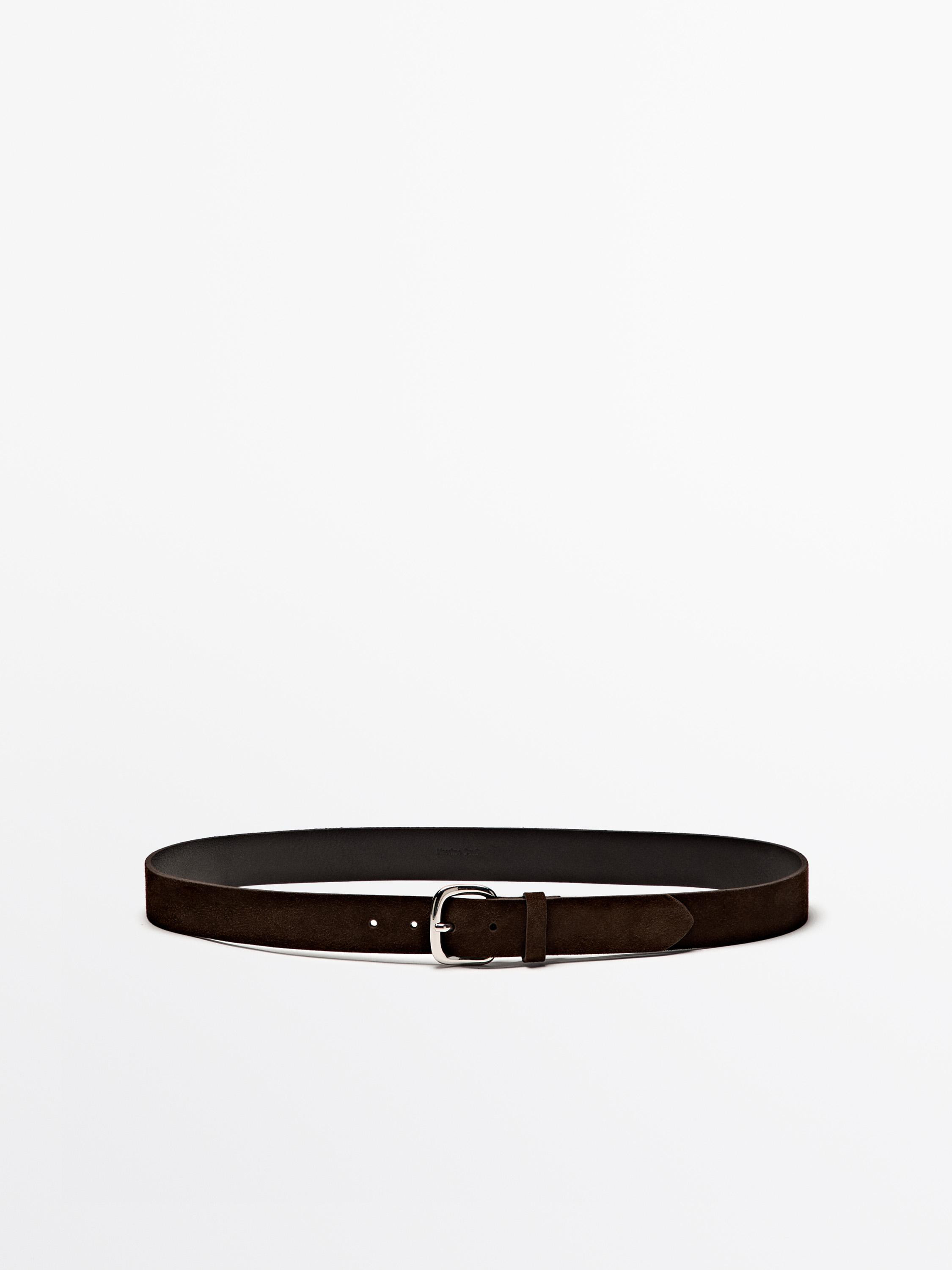 Plush nappa leather belt | Massimo Dutti UK