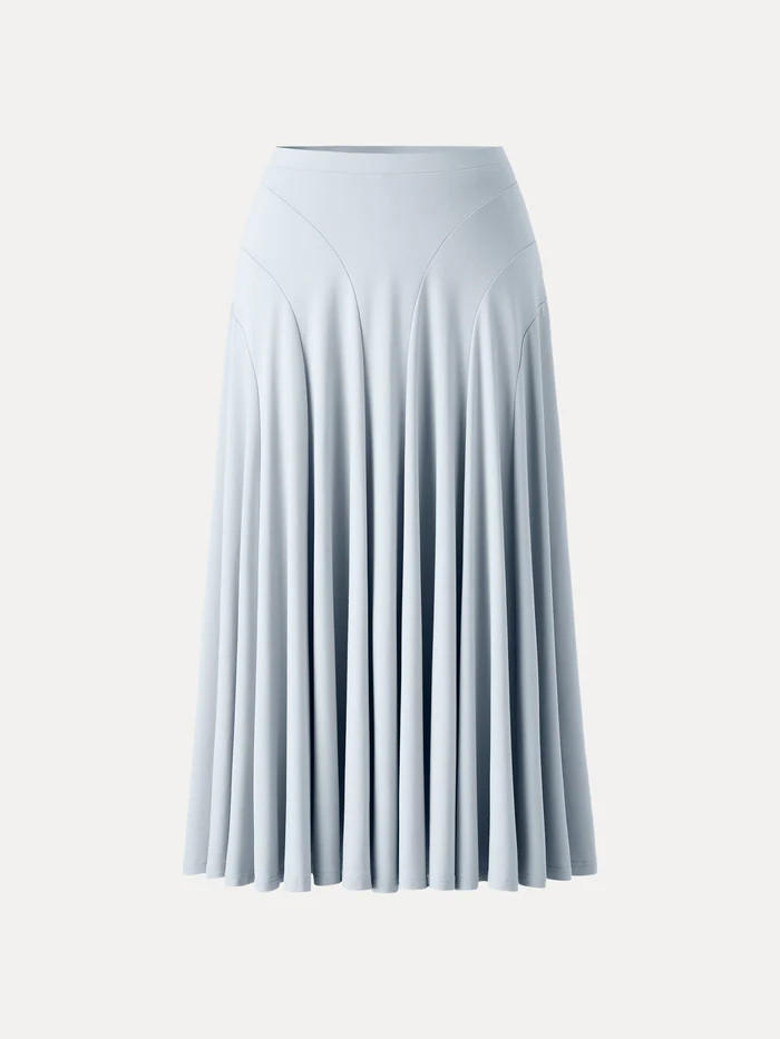Flowy Drapey Mid Rise Midi Skirt | OGLmove