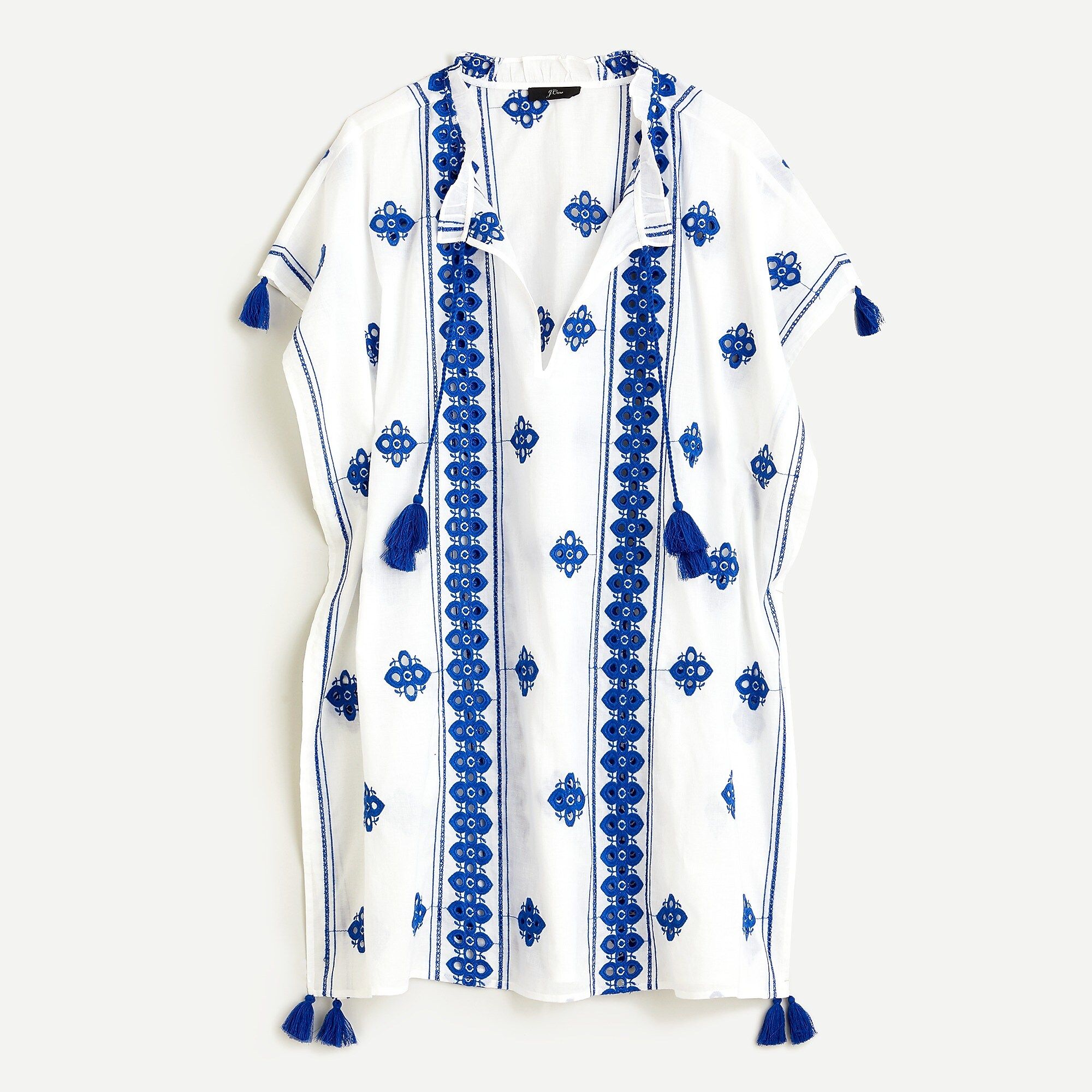 Embroidered tassel tunic | J.Crew US