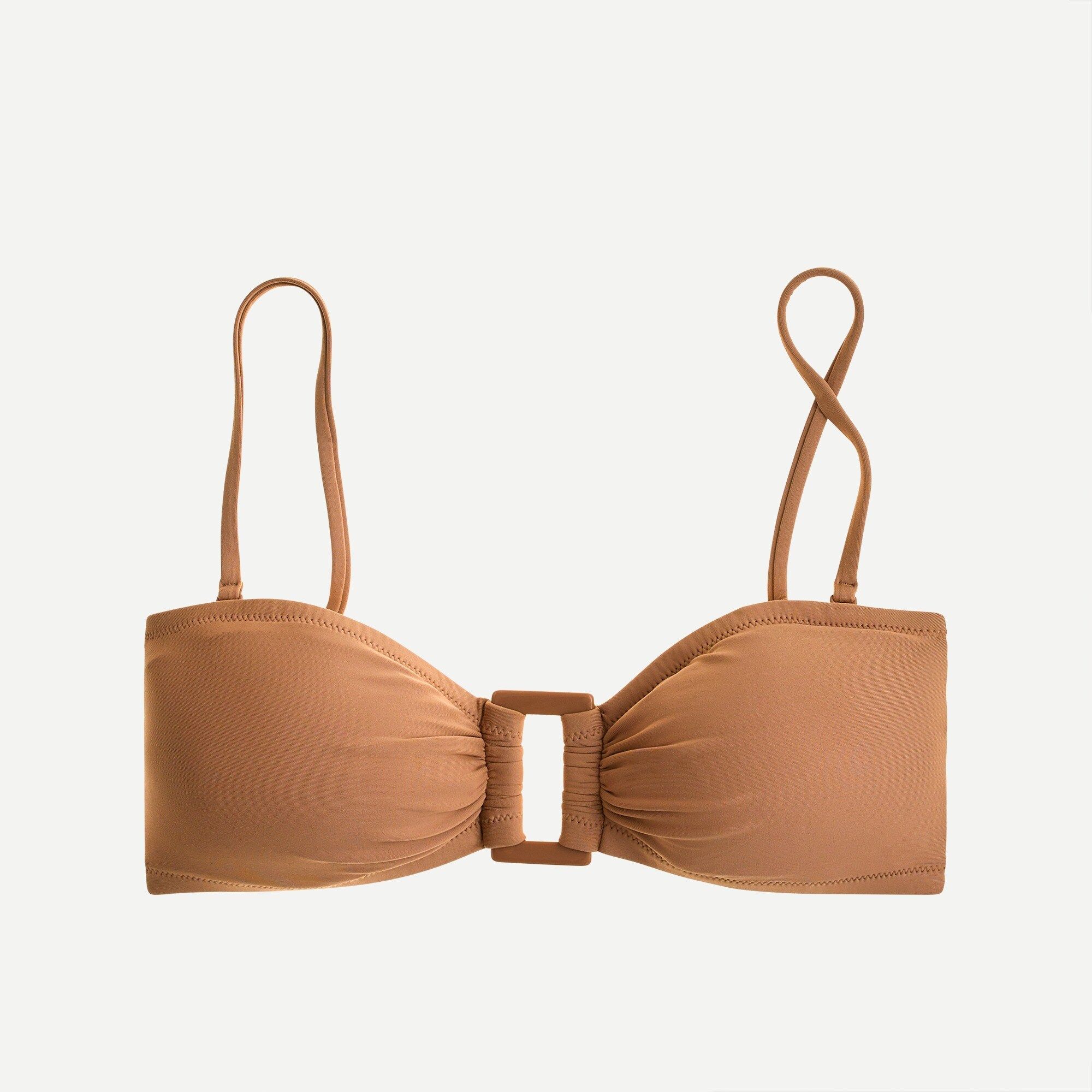 Square-ring bandeau bikini top | J.Crew US