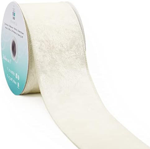 CT CRAFT LLC Velvet Wired Ribbon for Home Decor, Gift Wrapping, DIY Crafts, 2.5” x 10 Yards x 1 Roll | Amazon (US)
