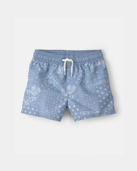 Blue - Toddler Boy Bandana Floral Swim Trunks - Blue, Selected | Carter's Inc