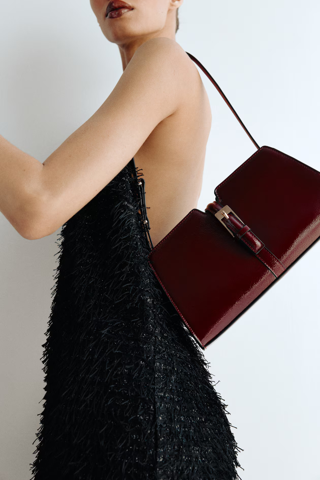 Shoulder bag - Burgundy - Ladies | H&M GB | H&M (UK, MY, IN, SG, PH, TW, HK)