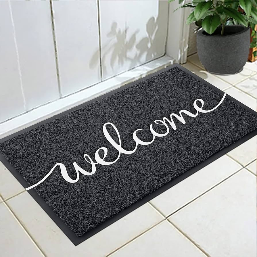 Door mat, Outdoor Indoor Welcome mat, Durable Non-Slip Easy to Clean Front Doormat, Entrance Rect... | Amazon (US)