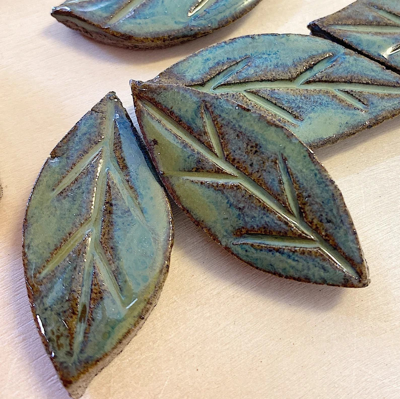 Green Leaves Tile Pack for Mosaic, 20 Pieces - Etsy | Etsy (US)