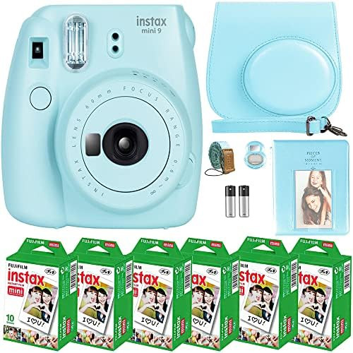 FujiFilm Instax Mini 9 Instant Camera + Fujifilm Instax Mini Film (60 Sheets) Bundle with Deals N... | Amazon (US)