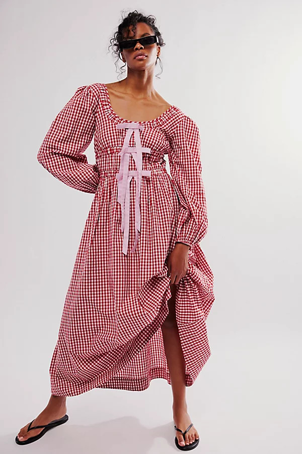 Damson Madder Dakota Bow Dress | Free People (Global - UK&FR Excluded)