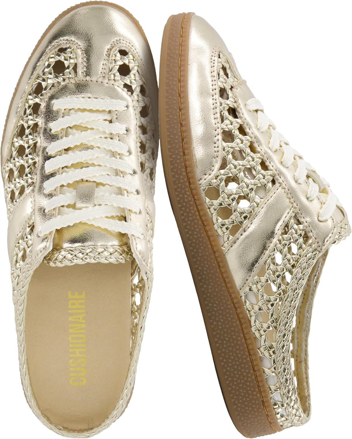 CUSHIONAIRE Buffy Woven Slip On Backless Sneaker Mules for Women | Amazon (US)