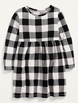 Fit &#x26; Flare Long-Sleeve Thermal Dress for Toddler Girls | Old Navy (US)