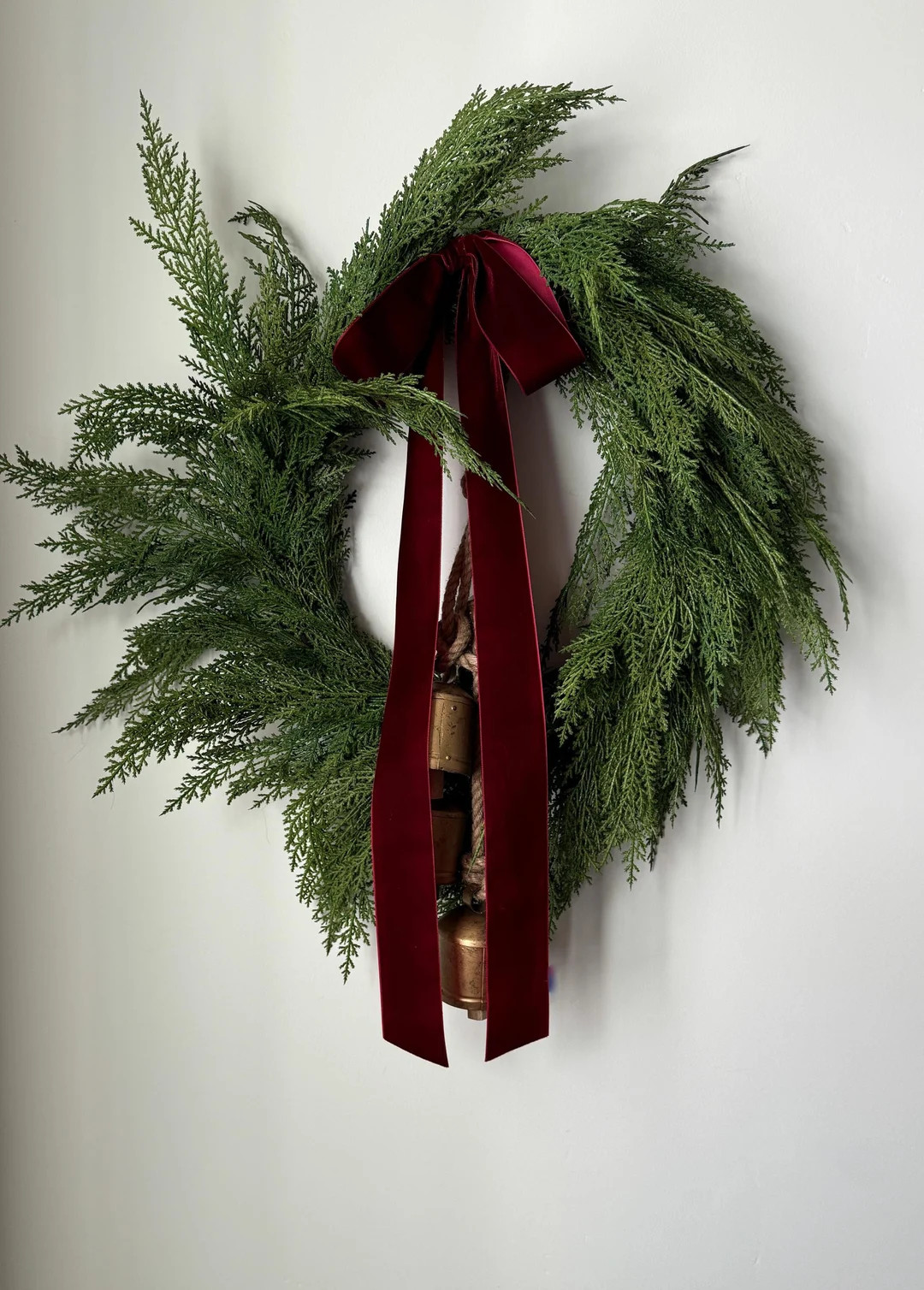 Christmas Bow Burgundy Moody Bow Dark Red Velvet Ribbon for Wreath Velvet Bow Moody Christmas Dec... | Etsy (US)