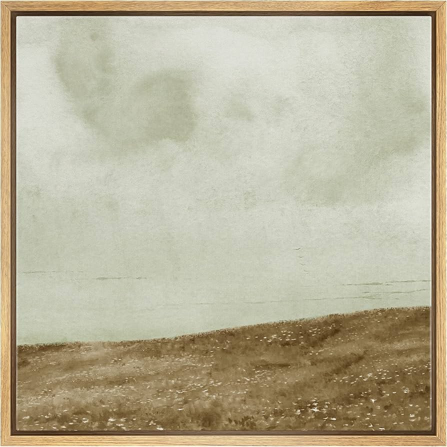 SIGNWIN Framed Canvas Print Wall Art Abstract Countryside Mountain Horizon View Nature Wilderness... | Amazon (US)