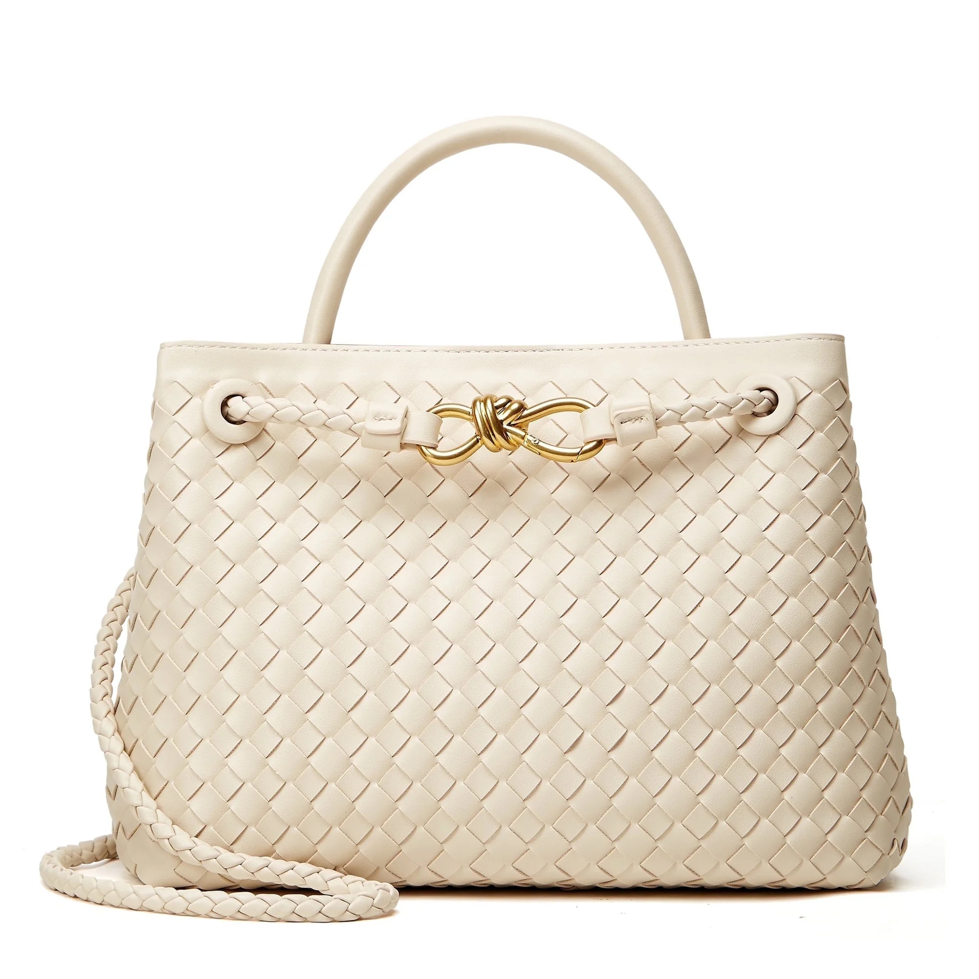 Woven Bags for Women Crossbody Handbag: Vegan Leather Small Tote Purse - Trendy Shoulder Handbags... | Walmart (US)