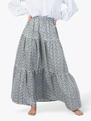 Lollys Laundry Sunset Floral Tiered Maxi Skirt, Multi | John Lewis (UK)