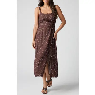 Florence by Mills Lace Trim Slipdress in Navy Tulips at Nordstrom, Size Small | Nordstrom