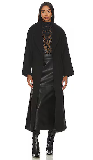 Carla Coat in Coal Black | Revolve Clothing (Global)