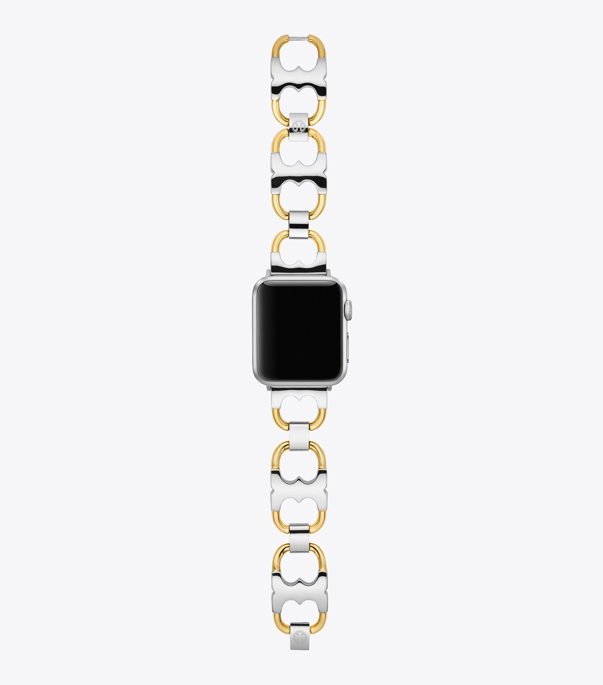 Double T Link Band for Apple Watch®, Gold-Tone/Silver, 38 MM – 40 MM: Women's Designer Watches... | Tory Burch (US)