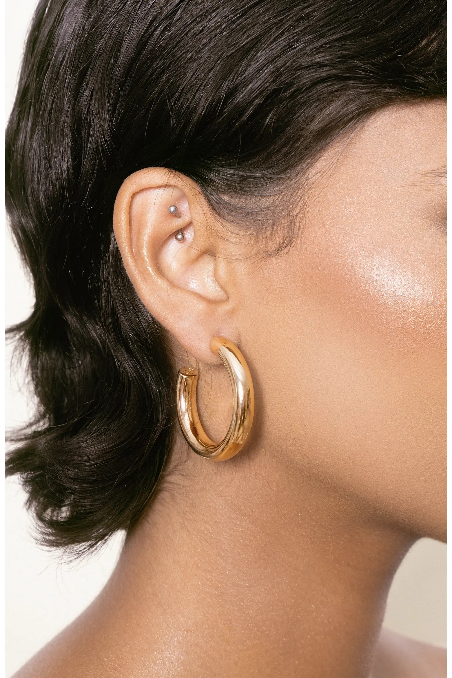 Ettika Medium Thick Classic Hoop Earrings (Women) | Nordstrom | Nordstrom