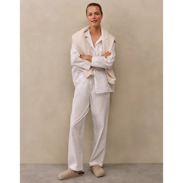 Classic Cotton Sateen Stripe Pyjama Set | The White Company UK & ROW