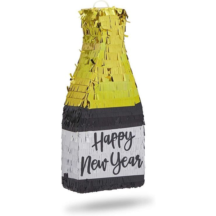 Sparkle and Bash Champagne Bottle Pinata for Happy New Year's Eve Party Decorations, Small, 16.5 ... | Target
