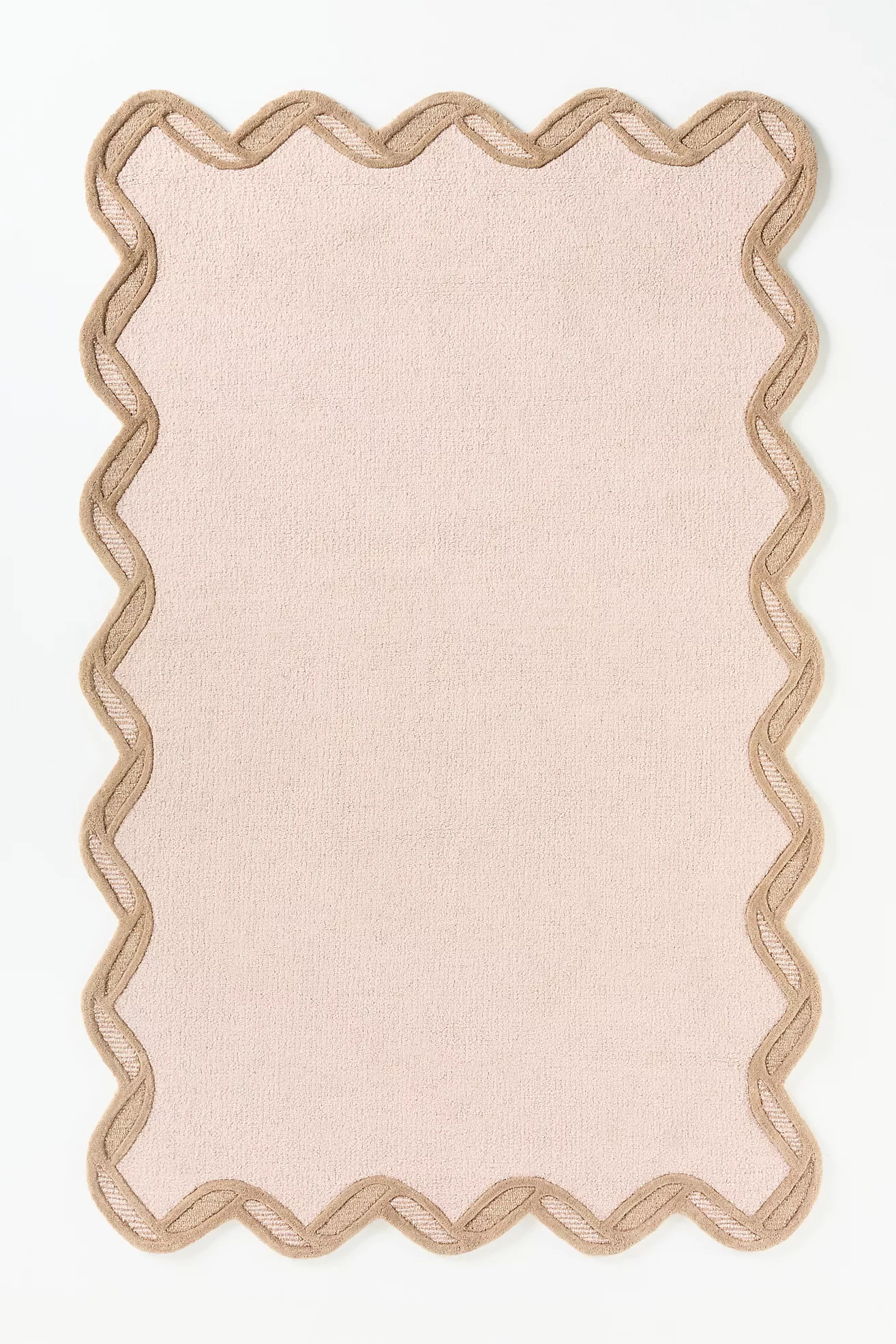 Tufted Wool Scalloped Border Rug | Anthropologie (US)