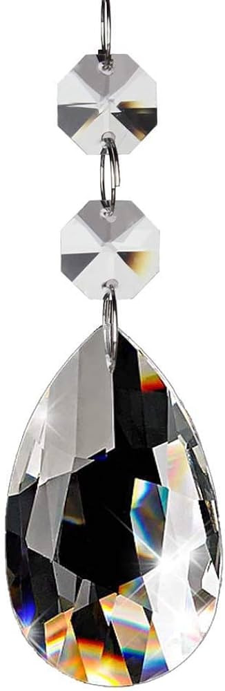 Fushing 20Pcs Chandelier Crystals, Clear Teardrop Crystal Chandelier Pendants Parts Beads, Hangin... | Amazon (US)