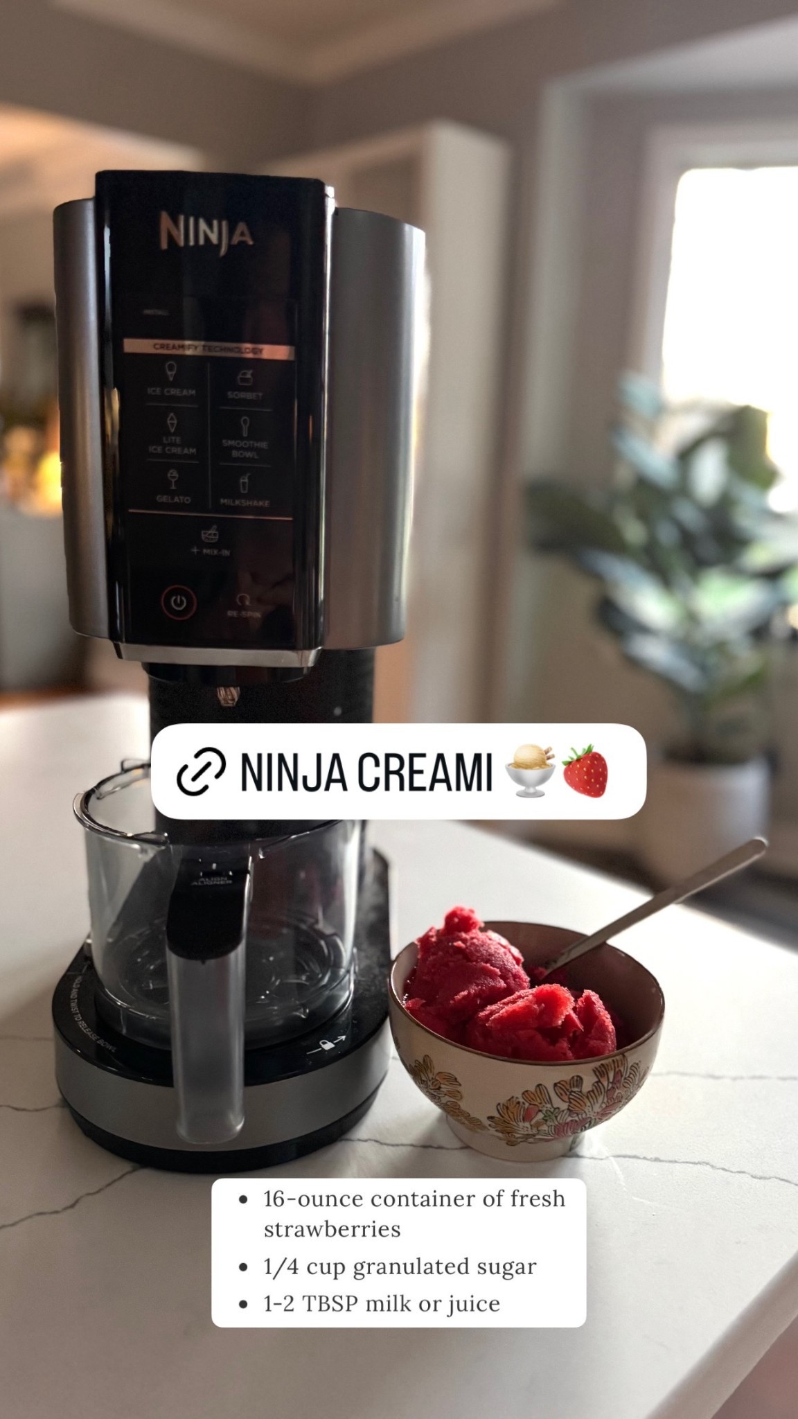 Me 🤝🏼 my Ninja Creami 🍨🍓  love this recipe!! 

#LTKHome #LTKdayinmylife #LTKfoodie