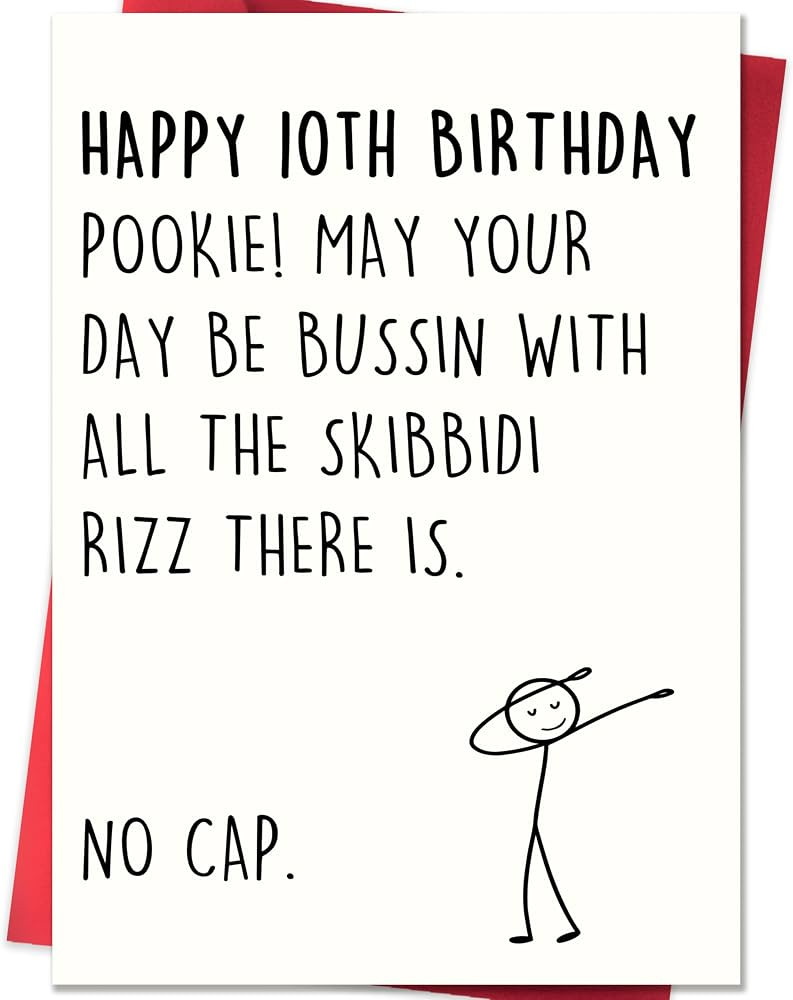 10th Birthday Card,10 Year Old Birthday Gifts & Decorations for Boys Girls Son Daughter,Funny 10t... | Amazon (US)