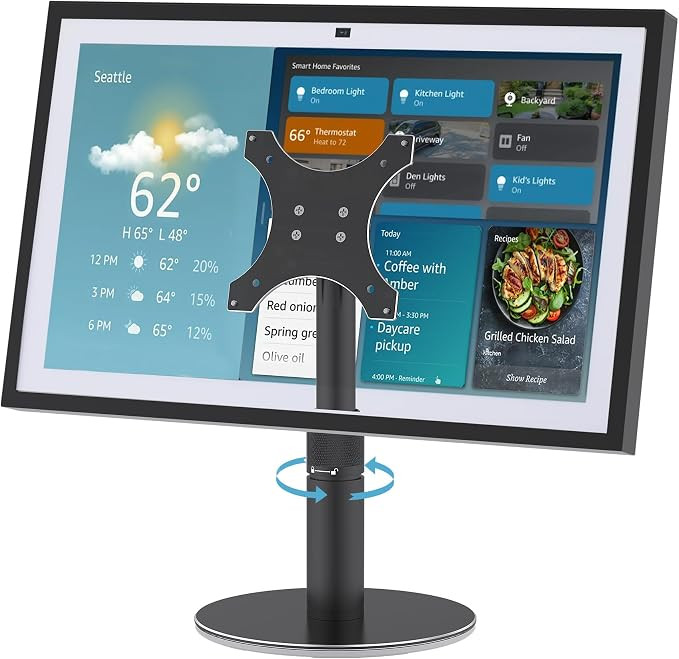 Almoz Desk Stand for Echo Show 21, Echo Show 15 (All Generations), Raises Up to 9.5" from Desk, T... | Amazon (US)