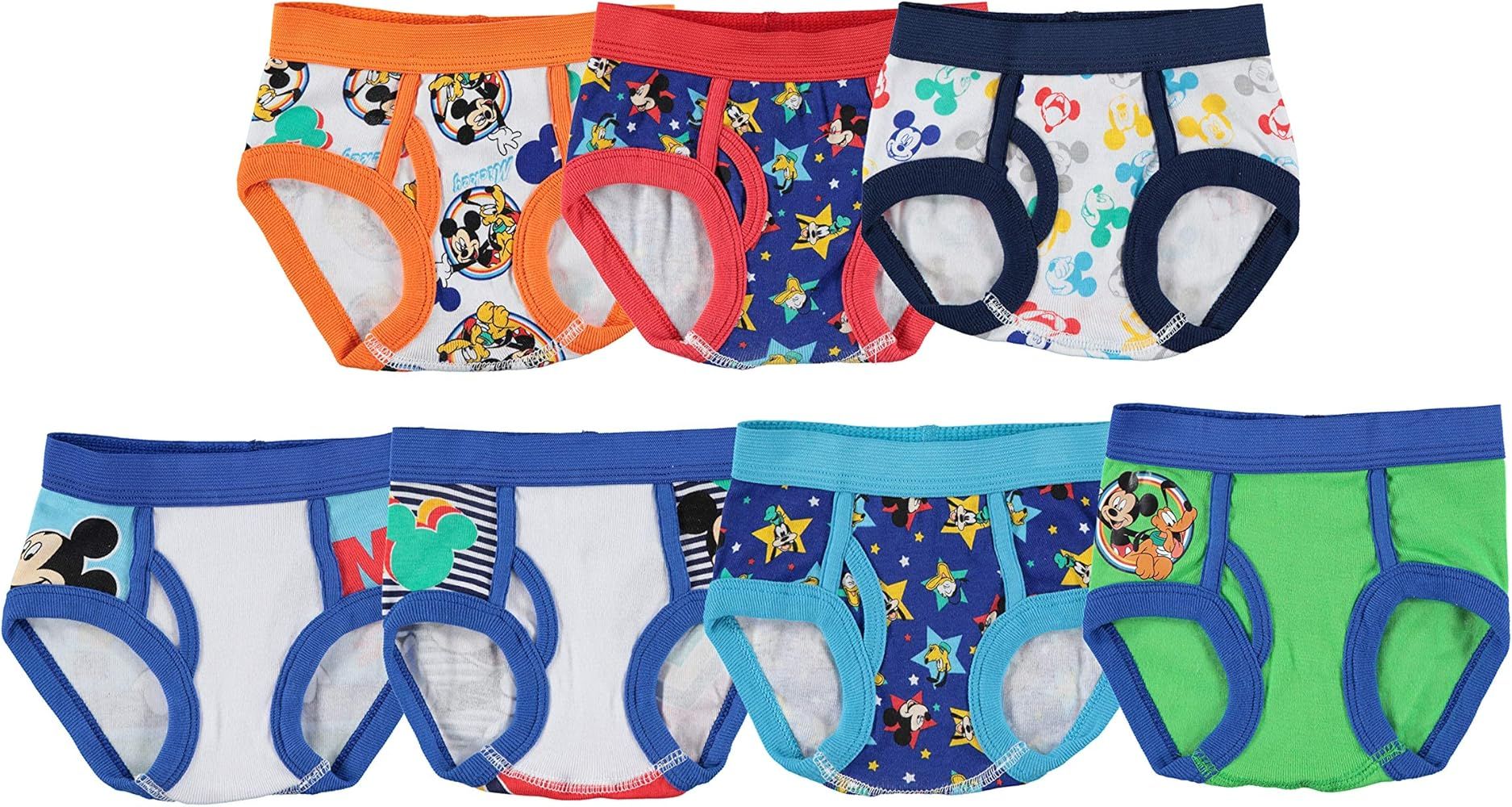 Disney Boys' Toddler Mickey Mouse 3-Pack or 7-Pack Briefs 18M, 2/3T, 4T | Amazon (US)