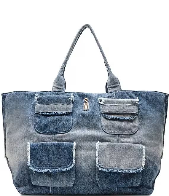 Steve Madden Denim Anisia Multi Pocket Tote Bag | Dillard's | Dillard's