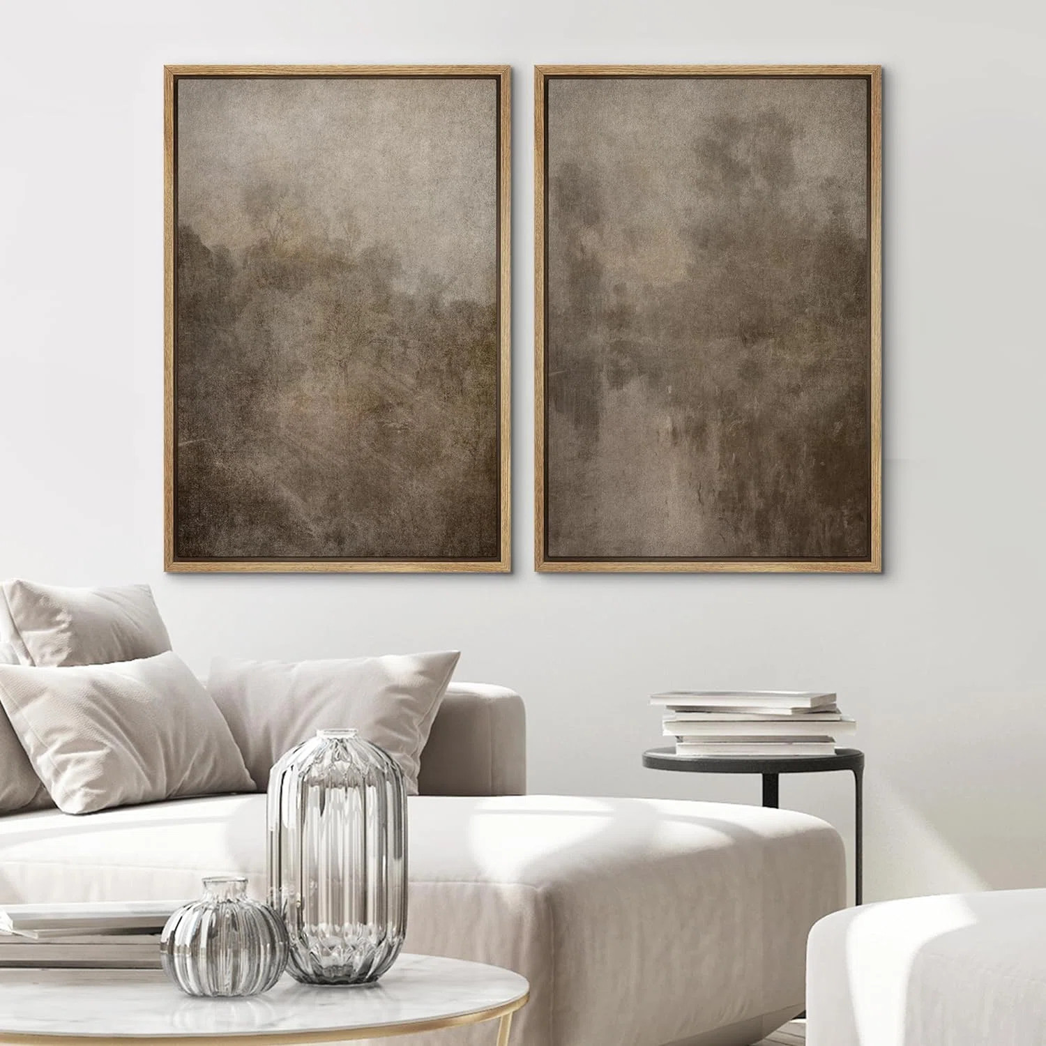 Vivid Abstract Coastal Landscape Bold Modern Minimalism Decor Nordic Living Room | Wayfair North America