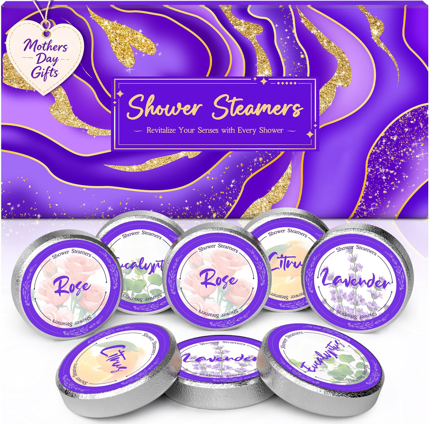 8 Pcs Shower Steamers Aromatherapy: Birthday Gifts for Women Friends Sister, Mothers Day Gifts fo... | Amazon (US)