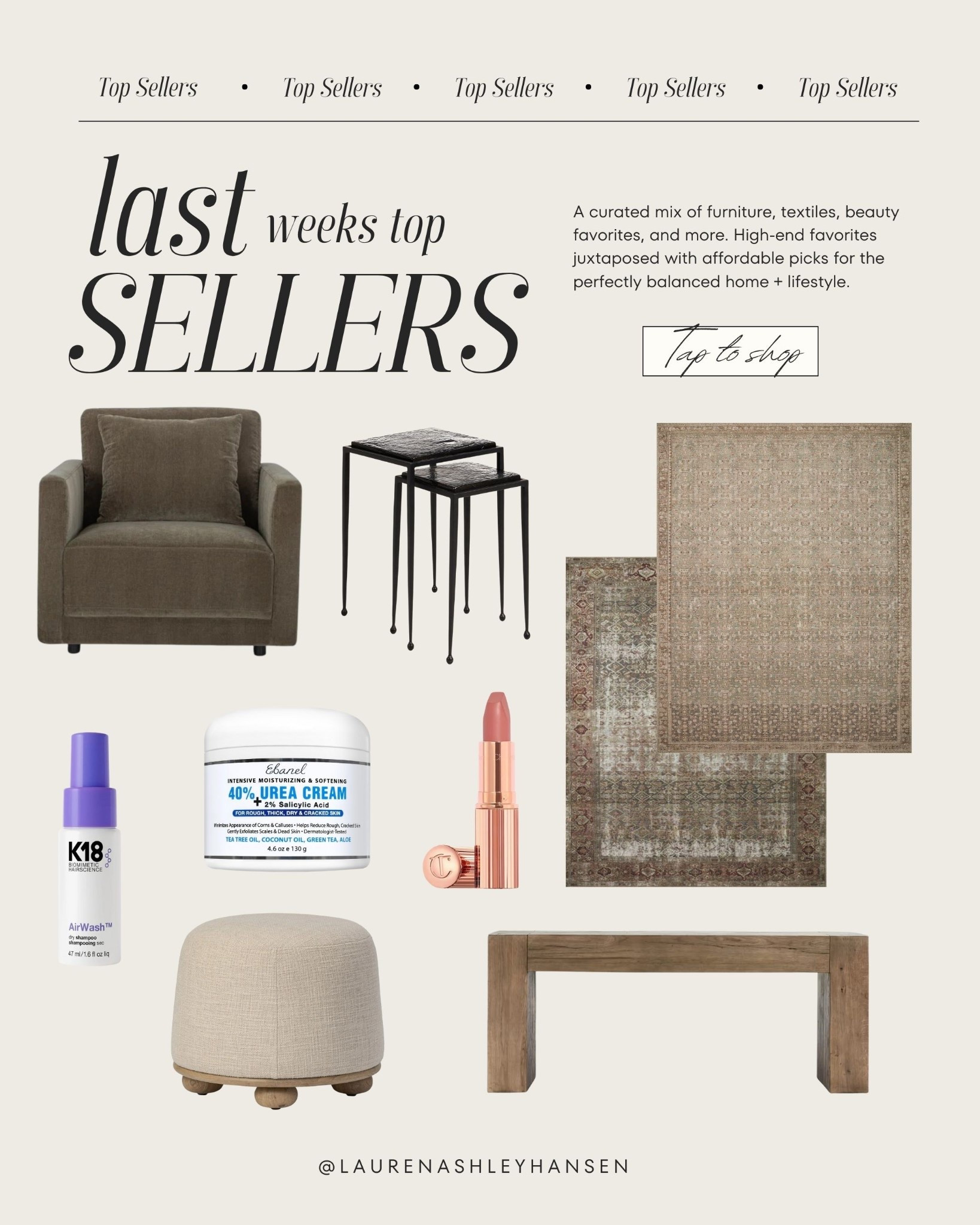 A curated mix of furniture, textiles, beauty favorites, and more. High-end favorites juxtaposed with affordable picks for the perfectly balanced home + lifestyle.

#LTKHome