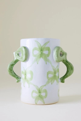 Damson Madder Green Bow Vase | Anthropologie (UK)