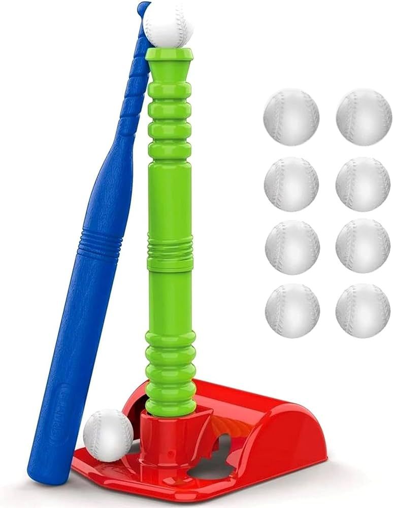 T Ball Set - Toddler Tball Set for Kids 3-5 with 23" Batting Tee - Baseball Tee, 8 Soft Baseballs... | Amazon (US)