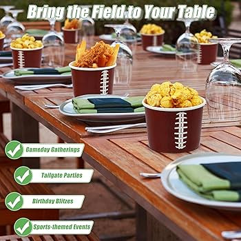 50 Pieces Football Snack Bowl 8oz Ice Cream Bowls for Snacks and Favors Football Ball Serving Bow... | Amazon (US)