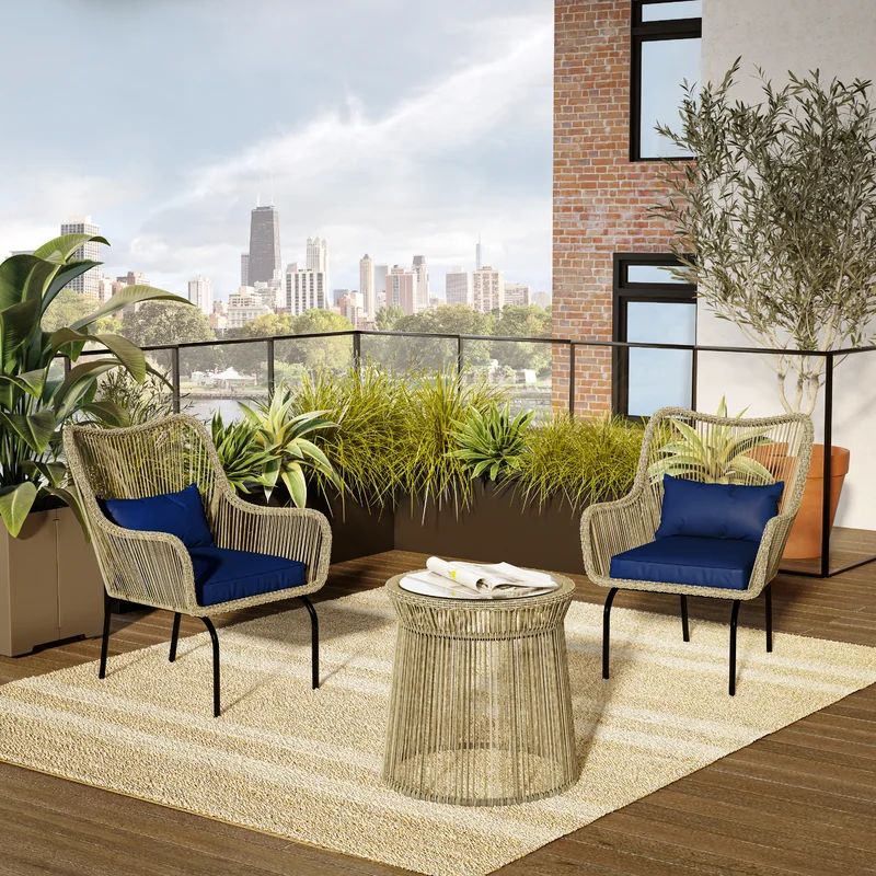 Adora 3 Piece Seating Group with Cushions | Wayfair North America